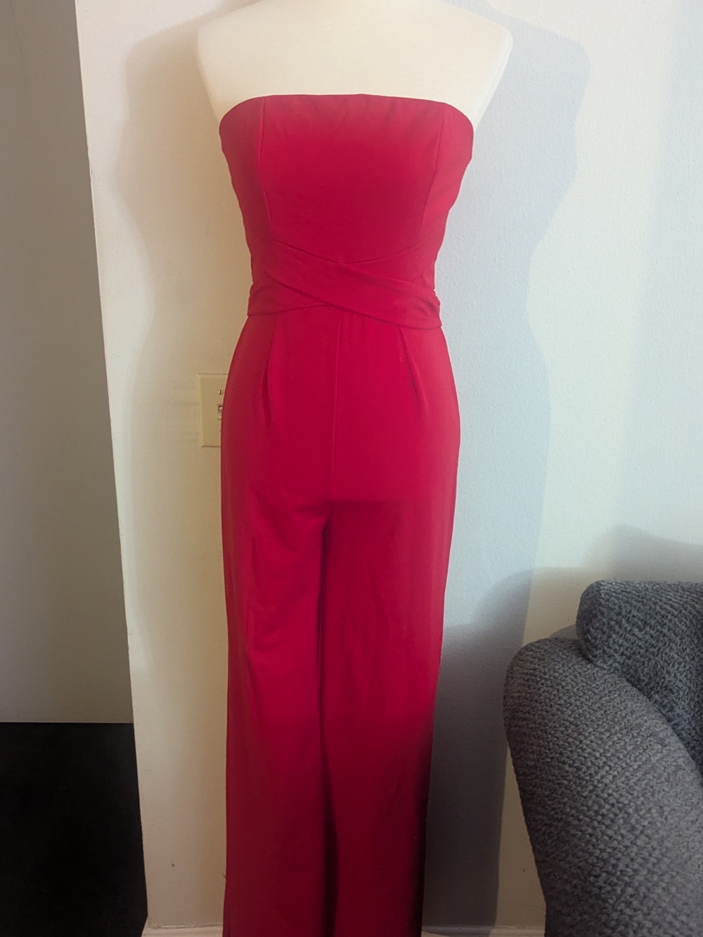 Vintage Charlotte Russe Women's Small Red Jumpsuit